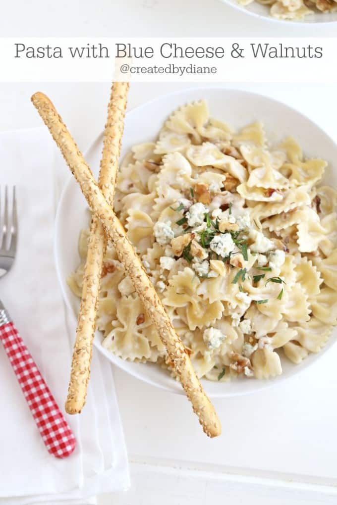 Pasta with Blue Cheese and Walnut Sauce Created by Diane