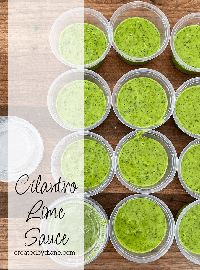 CILANTRO LIME SAUCE createdbydiane.com