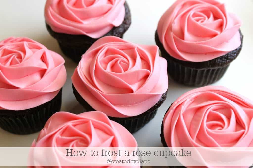 How to frost a rose on a cupcake, video | Created by Diane