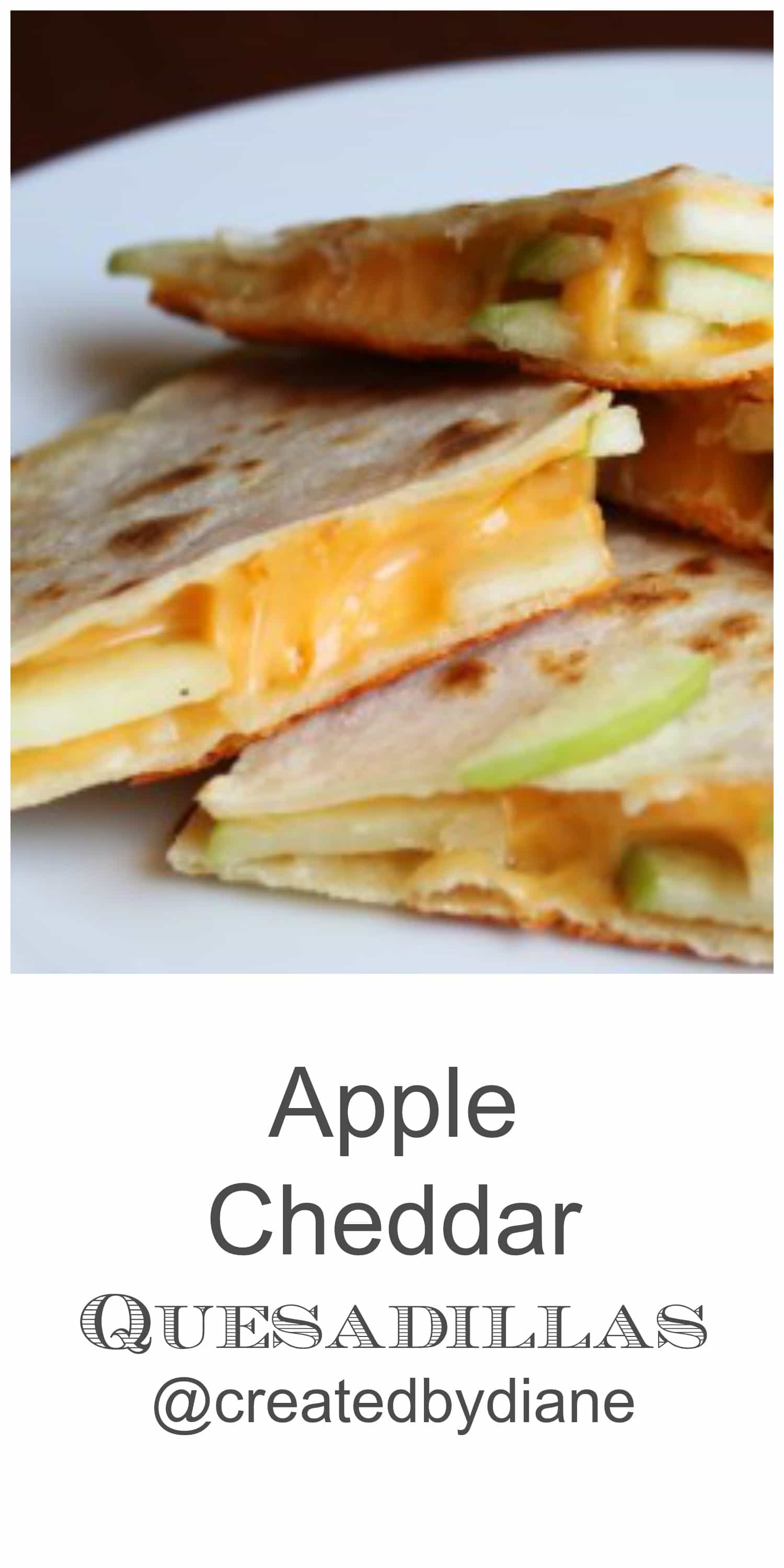 Apple Cheddar Quesadillas | Created by Diane