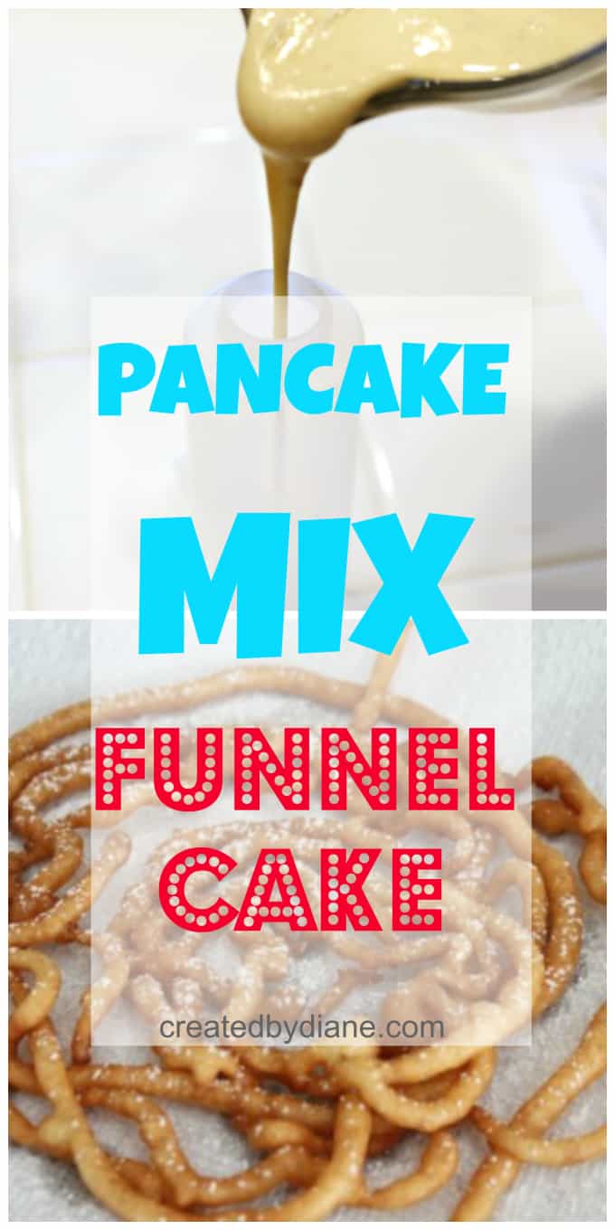 funnel cake with pancake mix Created by Diane