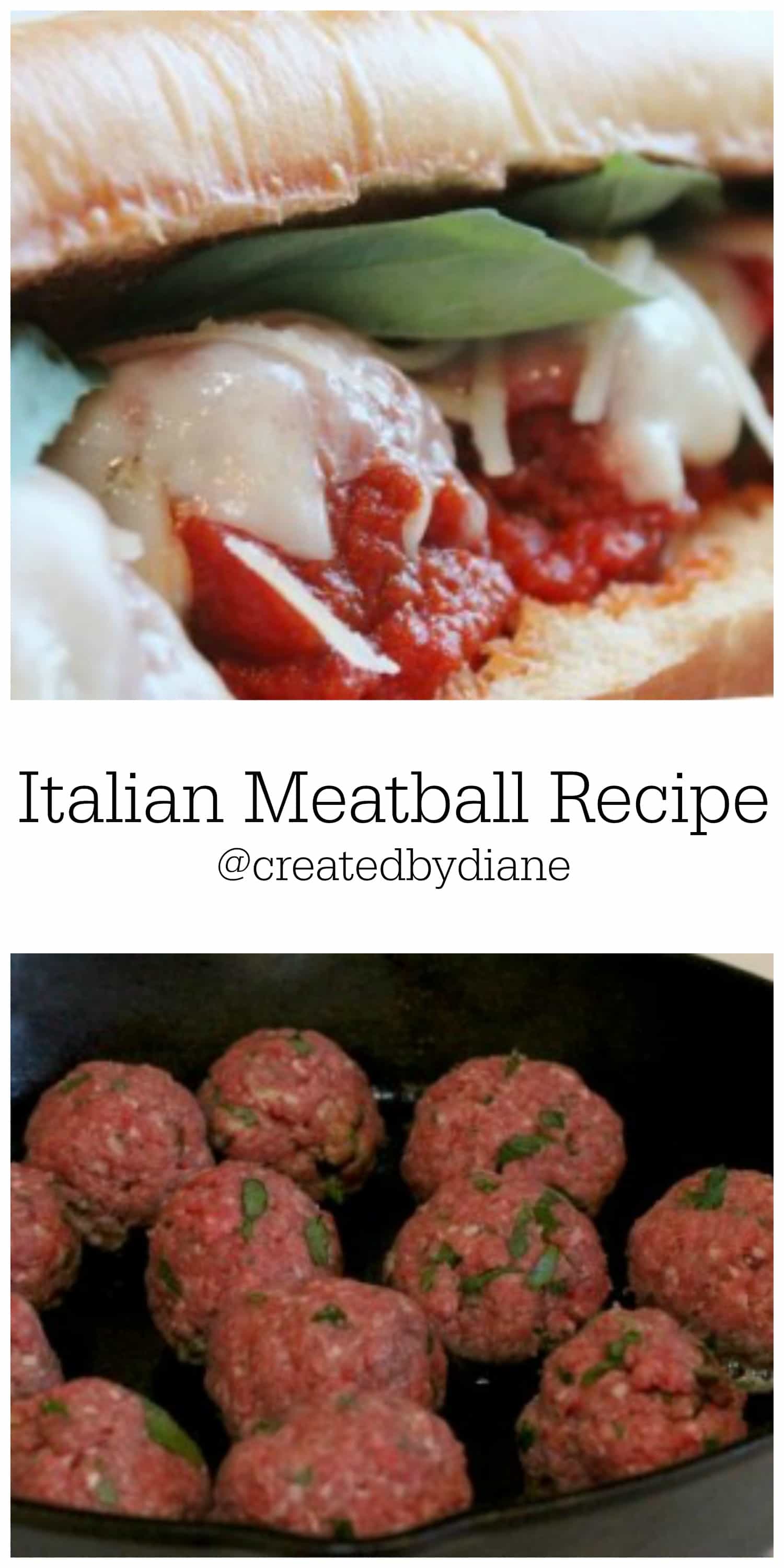 Italian meatball sub recipe from Diane at createdbydiane.com