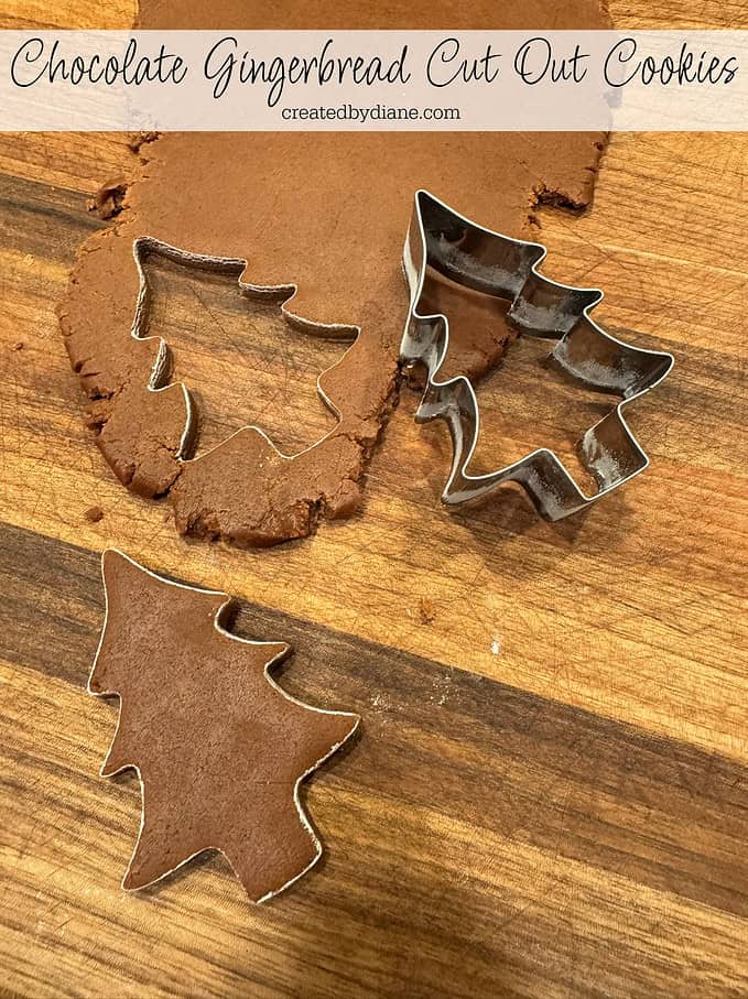 chocolate gingerbread cut out cookie from createdbydiane.com