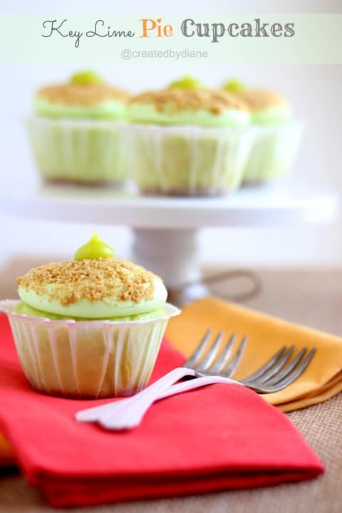 Key Lime Pie Cupcakes | Created by Diane
