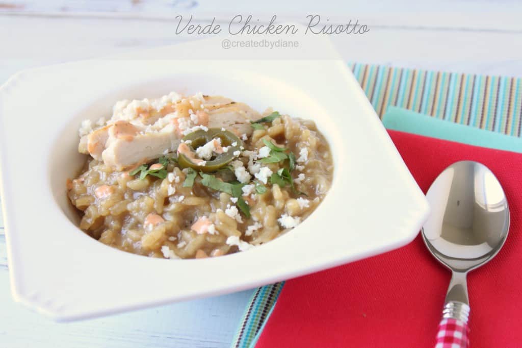 Verde Chicken Risotto with How to Video Created by Diane