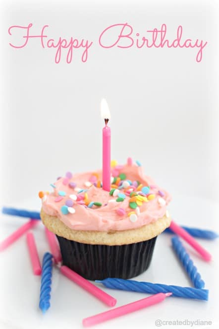 Birthday Cup Cake With Candle And Colorful Sparkles On Purple Background  Stock Photo, Picture and Royalty Free Image. Image 98865032.