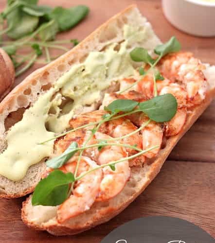 Shrimp Roll with Lemon Basil Aioli