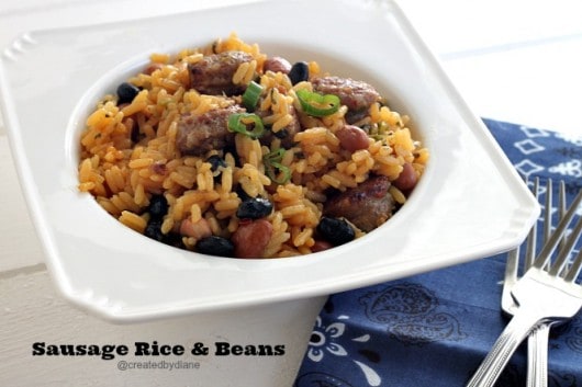 Sausage Rice and Bean #recipe @createdbydiane