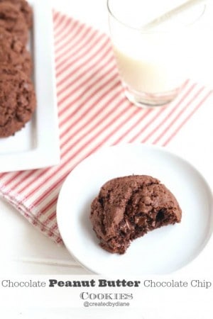 Chocolate Peanut Butter Cookies | Created by Diane