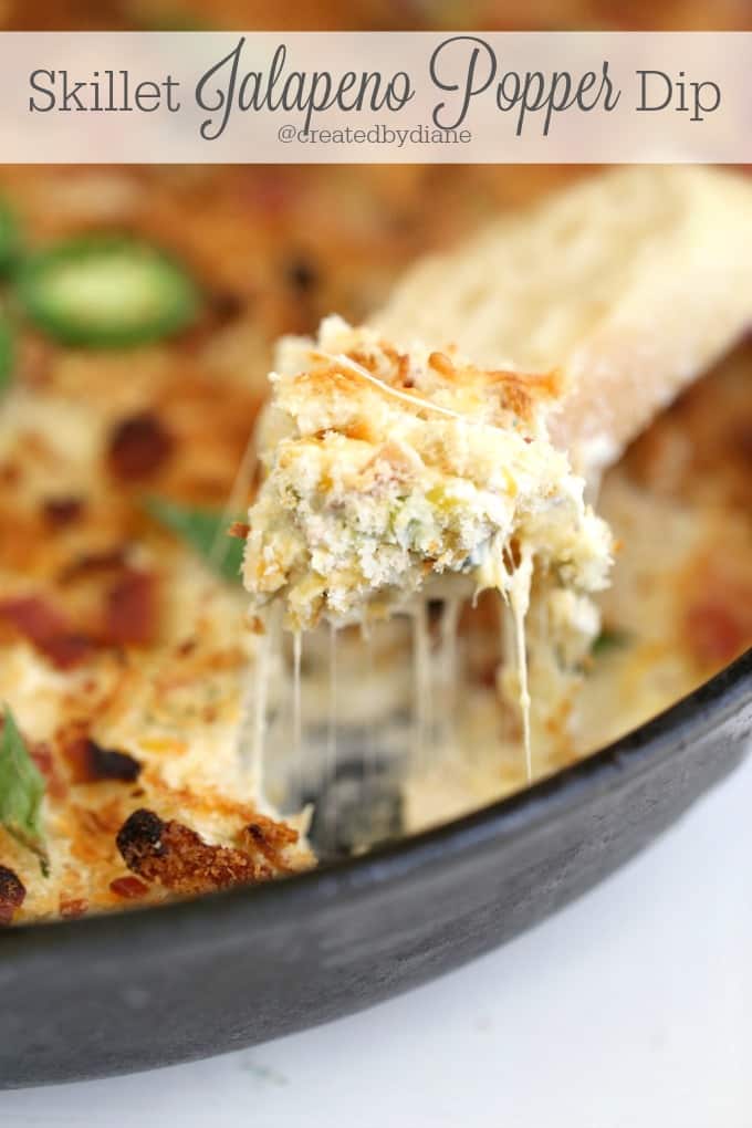 Skillet Jalapeno Popper Dip with Bacon