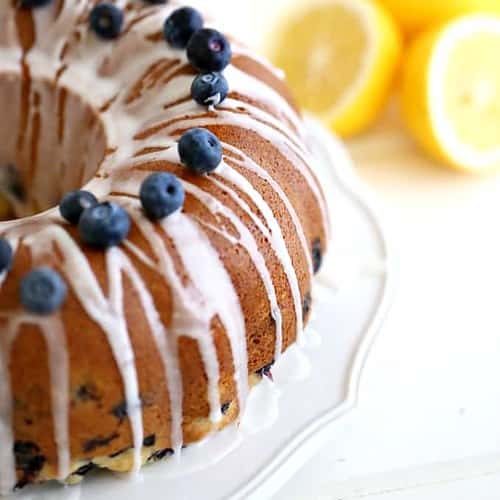 Lemon Blueberry Bundt Cake | Created by Diane