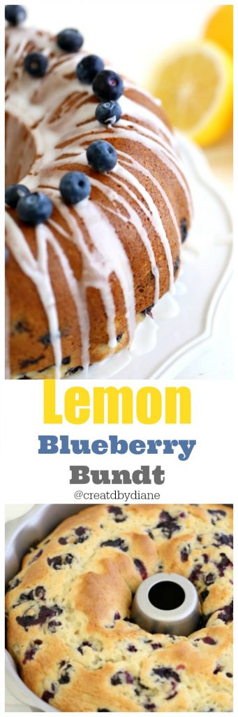 Lemon Blueberry Bundt Cake | Created by Diane