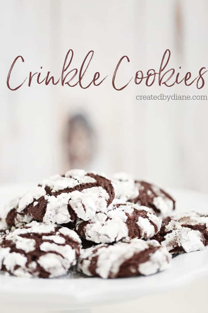 chocolate crinkle cookies | Created by Diane