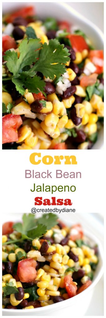 Corn Black Bean Jalapeno Salsa | Created by Diane