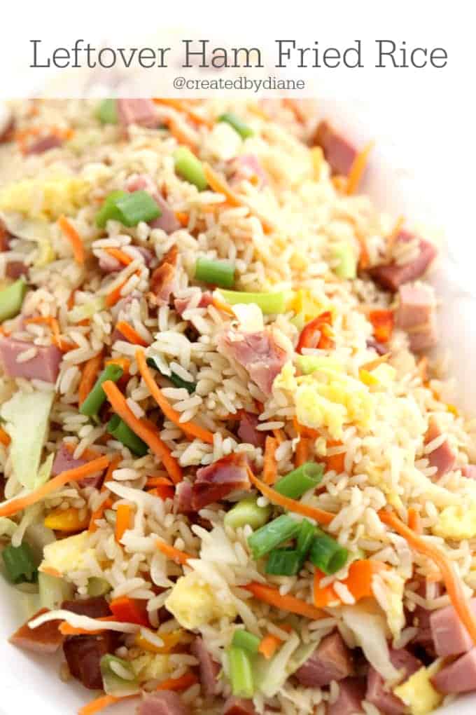 Leftover Ham Fried Rice, Low Carb Option | Created by Diane