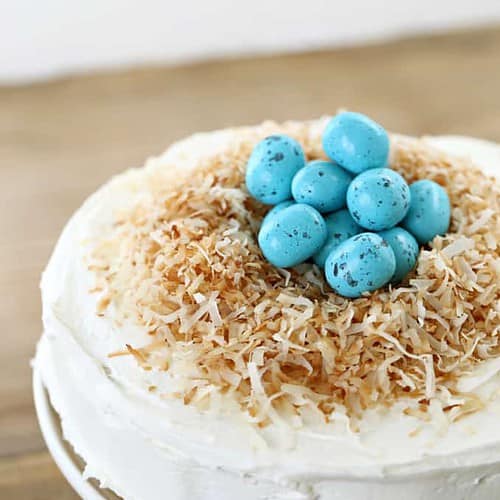 Bird's Nest White Sheet Cake - Big Bear's Wife