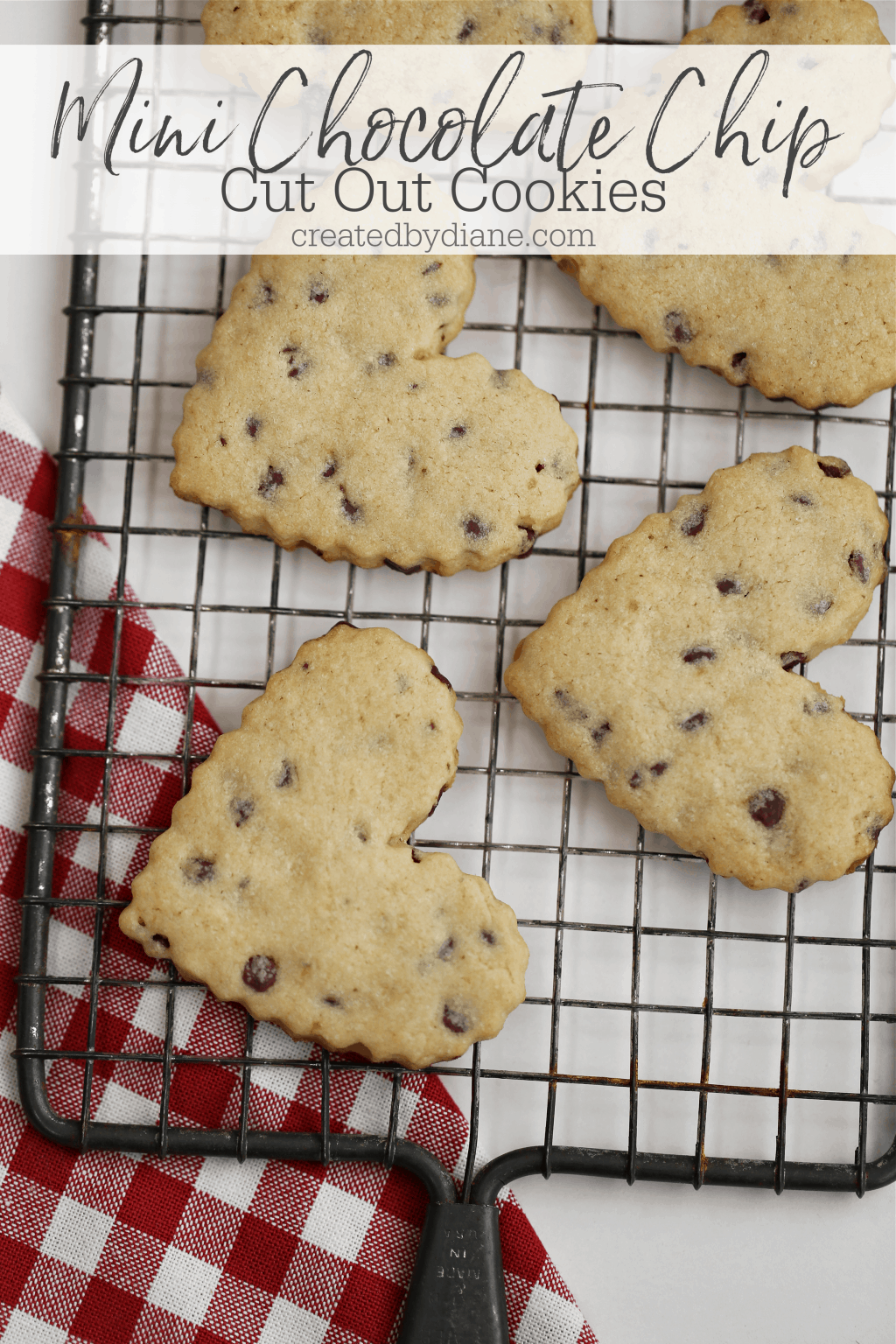 Mini Chocolate Chip Cut Out Cookies | Created by Diane