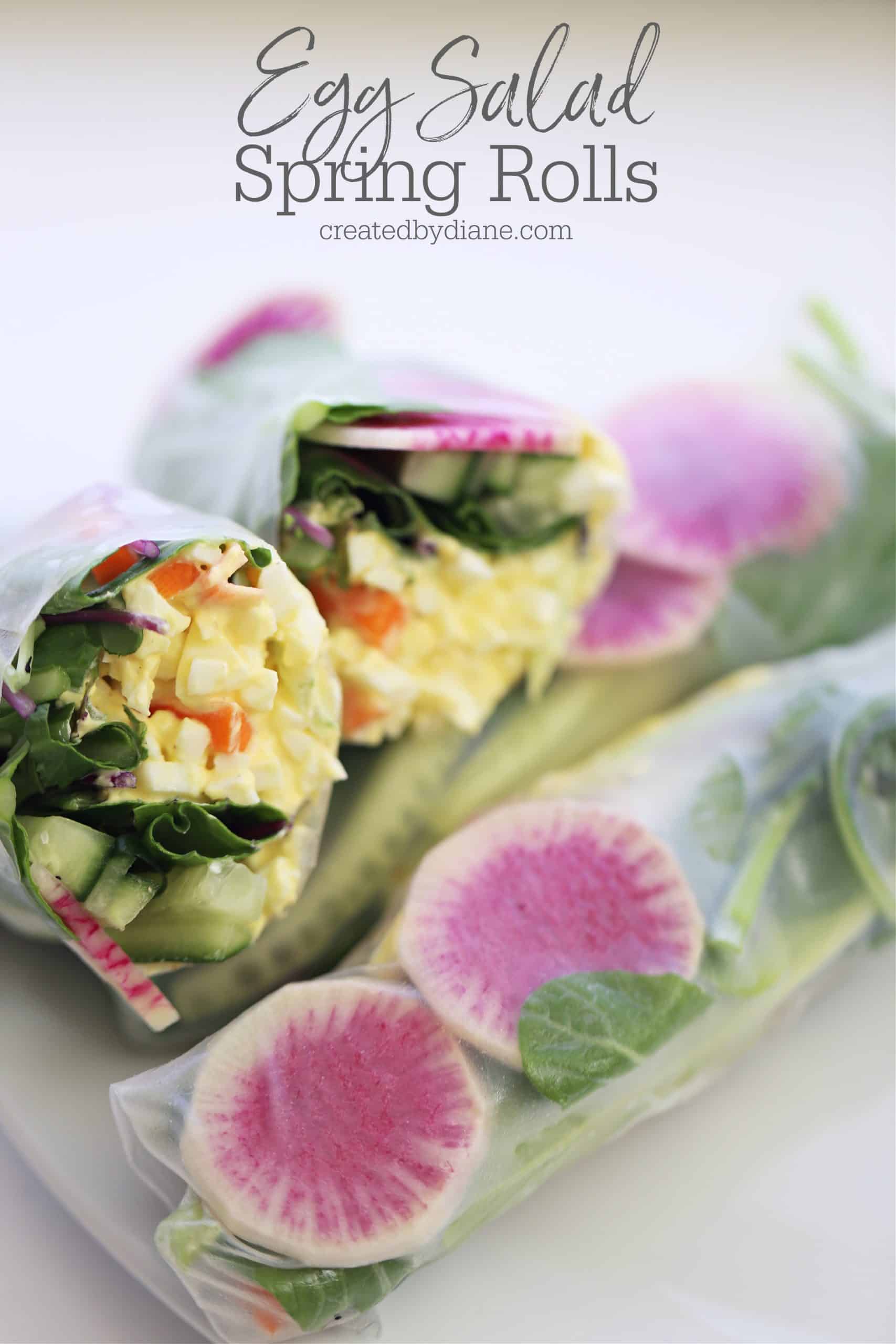 Egg Salad Spring Rolls | Created by Diane