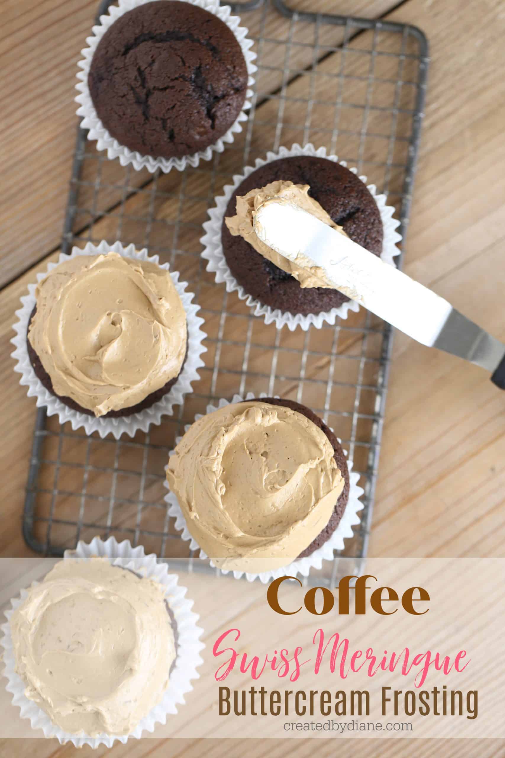 Coffee Swiss Meringue Buttercream Frosting | Created by Diane