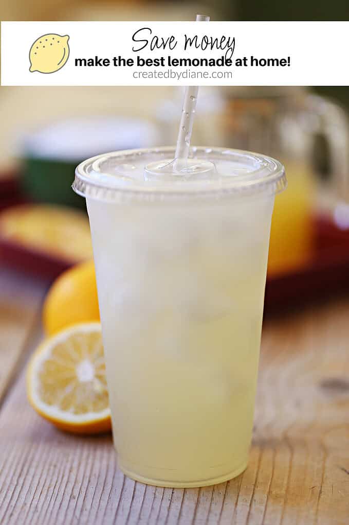 homemade lemonade save money createdbydiane.com
