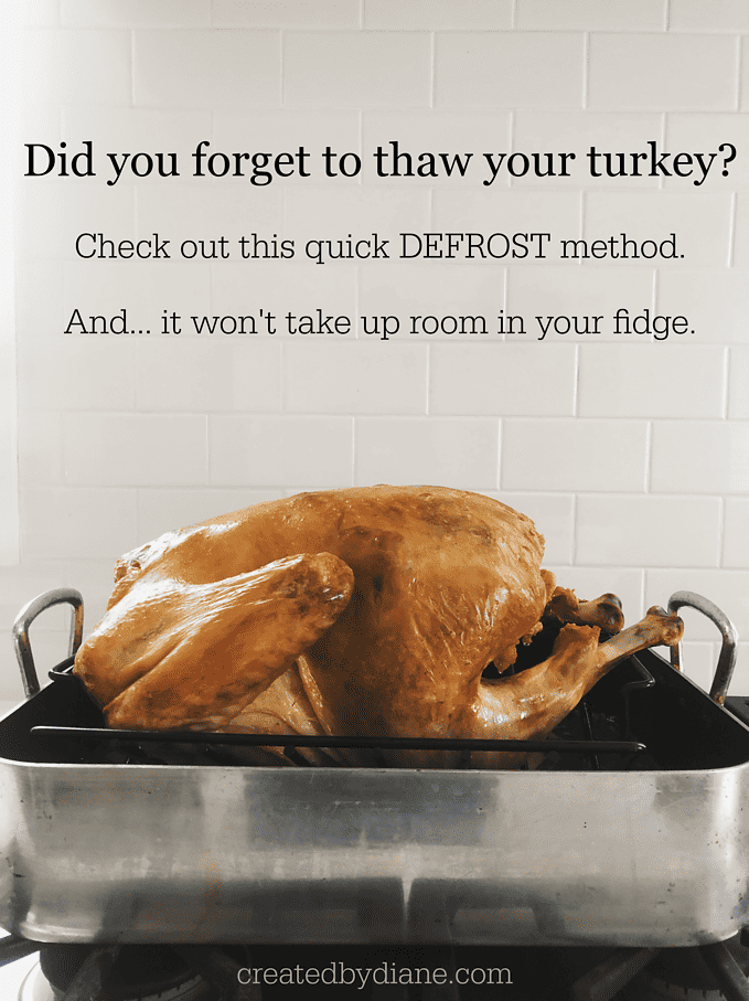 did you forget to thaw your turkey? check out this quick thaw method. createdbydiane.com