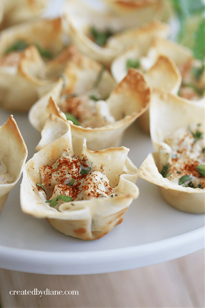 shrimp appetizer in wonton cups easy and fast, so delicious createdbydiane.com