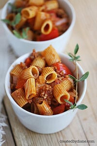 sausage peppers and onions pasta createdbydiane.com