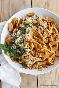 PUMPKIN PASTA RECIPE made with 2 ingredients createdbydiane.com