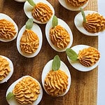 PUMPKIN DEVILED EGGS createdbydiane.com