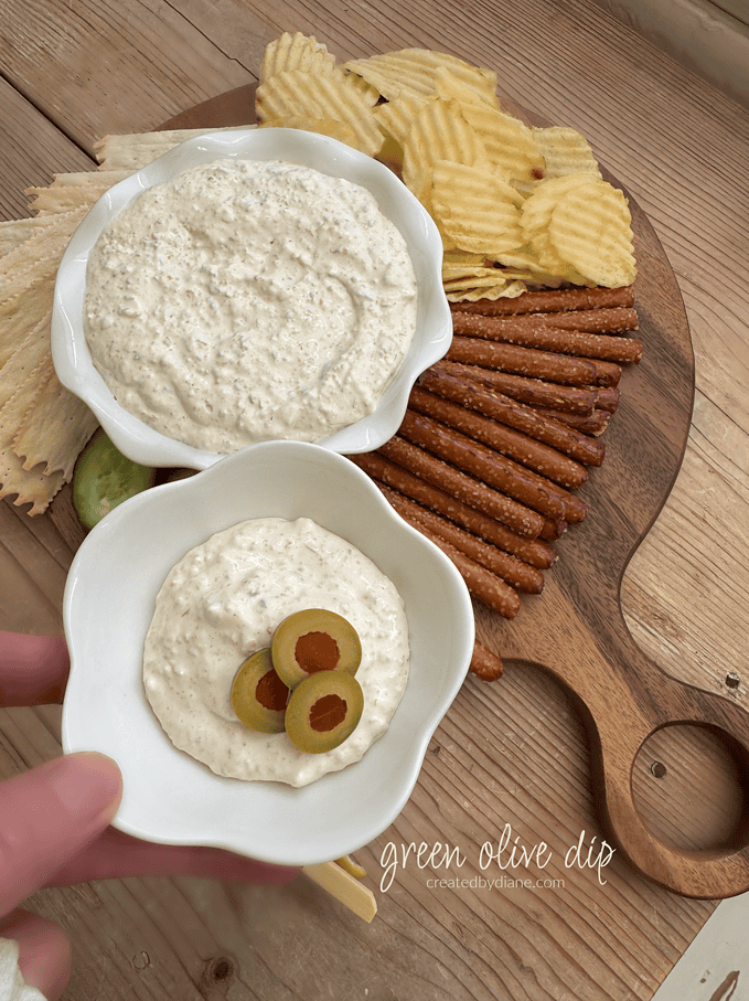 green olive dip at createdbydiane