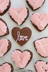 HEART COOKIES, Chocolate Italian Cookies createdbydiane